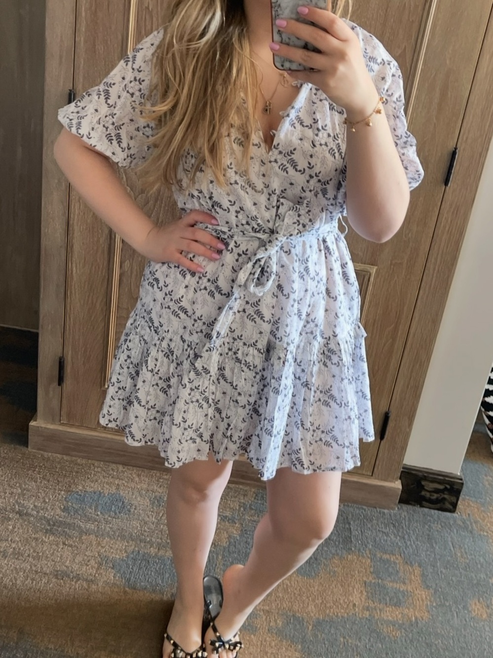 Cleobella Nevah mini dress puff sleeves print dress mini